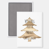 Aimant Arbre de Noël Gold (Recto/Verso)