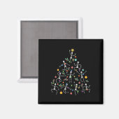 Aimant Arbre de Noël joyeux squelette dansant drôle d'Hal (Recto/Verso)