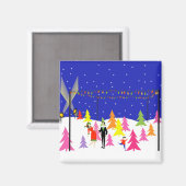 Aimant Arbre de Noël rétro Magazine (Recto/Verso)