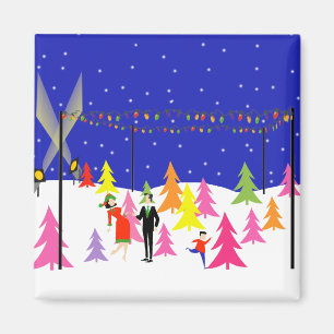 Aimant Arbre de Noël rétro Magazine