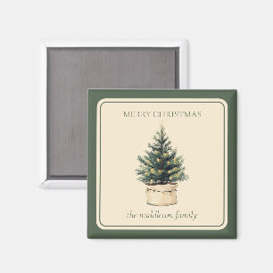 Aimant Arbre de Noël rustique minimal