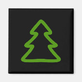 Aimant Arbre de Noël simple (Devant)