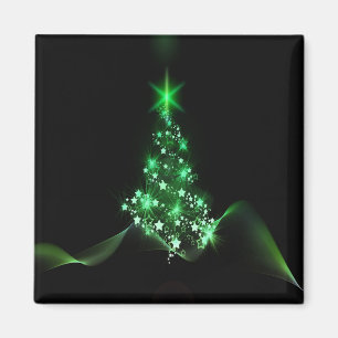 Aimant Arbre de Noël vert brillant