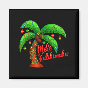 Aimant Arbre de noix de coco Mele Kalikimaka de Noël hawa