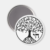 Aimant Arbre de vie avec CHAI (Recto/Verso)