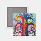 Aimant Arbre de vie de Gecko (Recto/Verso)