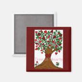 Aimant Arbre des coeurs (Recto/Verso)