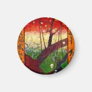 Aimant Arbre en fleurs de Van Gogh d'après Hiroshige