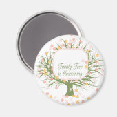 Aimant Arbre familial en floraison (Recto/Verso)