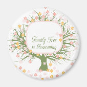 Aimant Arbre familial en floraison (Devant)