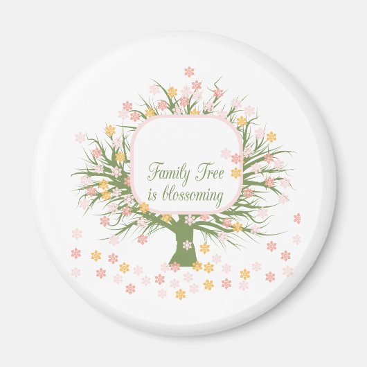 Aimant Arbre familial en floraison (Devant)
