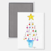 Aimant Arbre Joyeux et Lumineux (Recto/Verso)