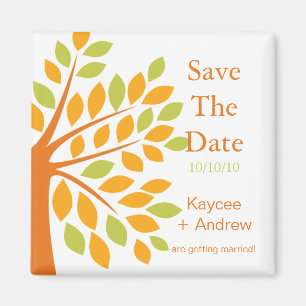 Aimant Arbre Tangerine Moderne Enregistrer La Date