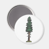 Aimant Arbre tree sequoia (Recto/Verso)