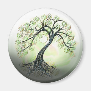 Aimant Arbre vert de la lune de vie