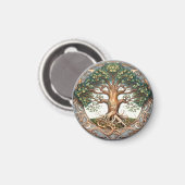 Aimant Arbre vert de l'arbre de vie (Recto/Verso)