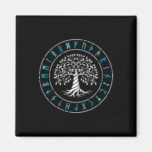Aimant Arbre Yggdrasil de la vie Runes Viking Mythologie