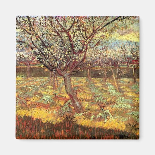 Aimant Arbres abricot en fleurs par Vincent van Gogh (Devant)
