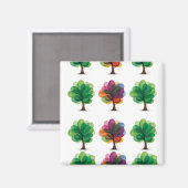 Aimant Arbres Abstraits (Recto/Verso)
