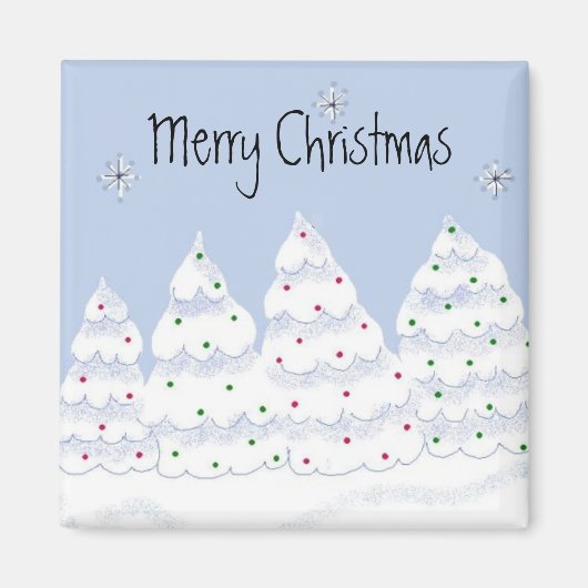 Aimant Arbres de blanc (Devant)