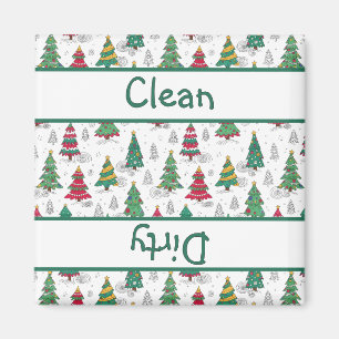 Aimant Arbres de Noël fantaisistes Lave-vaisselle Propre/