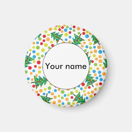 Aimant Arbres de Noël motif (Devant)