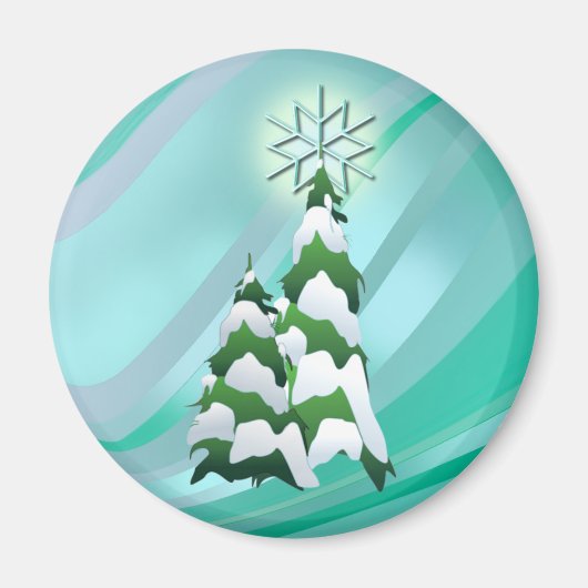 Aimant ARBRES ET ÉTOILES DE NOËL par SHARON SHARPE (Devant)