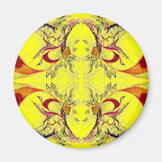 Aimant Arbres et oiseaux imaginaire (Devant)