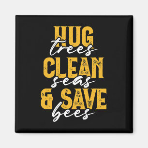 Aimant Arbres Mers Abeilles Environnementaliste Mignonne