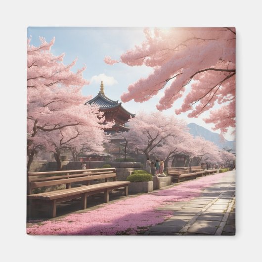 Aimant Arbres Sakura au Japon (Devant)