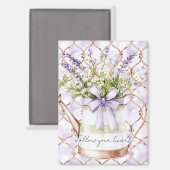Aimant Arc de Fleurs de Lavande (Recto/Verso)