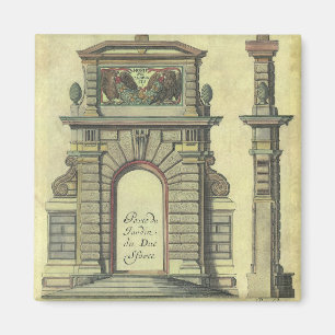 Aimant Arc de Portail de Jardin Vintage, Architecture Ren