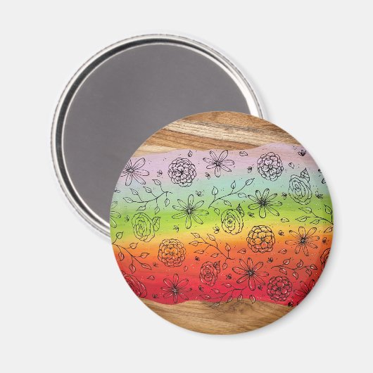 Aimant Arc-en-ciel (Recto/Verso)