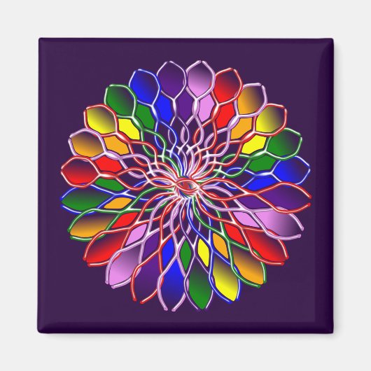 Aimant arc-en-ciel 2x2 (Devant)