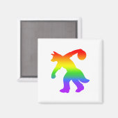 Aimant Arc-en-ciel Anthropomorphique Canine Bowling Magne (Recto/Verso)