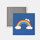 Aimant Arc en ciel avec nuages blancs (Recto/Verso)