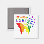 Aimant Arc-en-ciel Bouton LGBT (Recto/Verso)