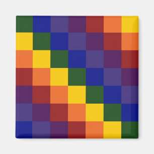 Aimant Arc-en-ciel Checkered