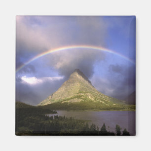 Aimant Arc-en-ciel complet et ciel orageux sur Grinnell