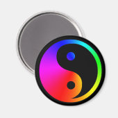 Aimant arc-en-ciel du yin yang (Recto/Verso)