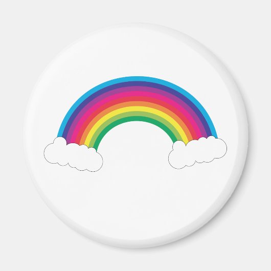 Aimant Arc en ciel et nuages mignons (Devant)