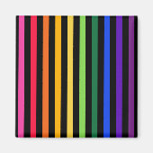 Aimant Arc-en-ciel et rayures noires (Devant)