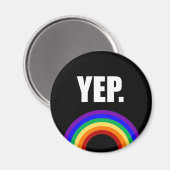 Aimant arc-en-ciel Gay pride "Yep" (Recto/Verso)