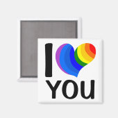 Aimant Arc-en-ciel "I [heart] You" (Recto/Verso)