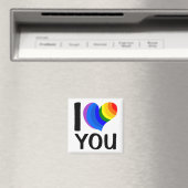 Aimant Arc-en-ciel "I [heart] You" (In Situ (Lave-vaisselle))