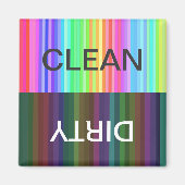 Aimant Arc-en-ciel propre/sale (Devant)