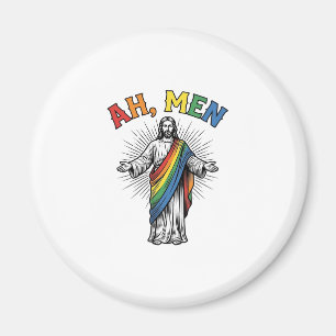 Aimant Arc-en-ciel religieux vintage Ah Men