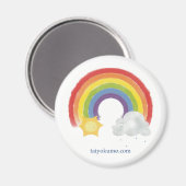 Aimant Arc-en-ciel rond (Recto/Verso)