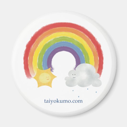 Aimant Arc-en-ciel rond (Devant)