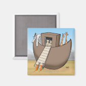 Aimant Arche de Noé - Pas de chats autorisés (Recto/Verso)